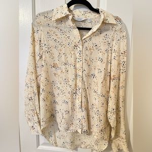 & Other Stories Printed Button Up Shirt with Dots. XS
